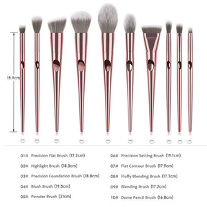 Fld-ensemble de 10 pinceaux de maquillage humides et sauvages, brosse pour pouces à poudre, accessoires de luxe, nouveauté - Product Image 4