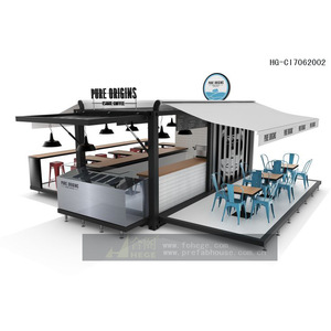 Quiosco prefabricado HEGE en contenedor de diseño moderno para cafetería HG-C17062002 - Product Image 1