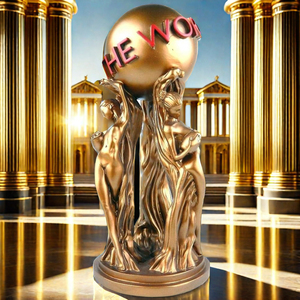 Famosa estatua de metal de bronce, el <span class=keywords><strong>mundo</strong></span> es tuyo, escultura para regalos temáticos de amor - Product Image 3
