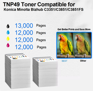 ตลับหมึกโทนเนอร์สี TNP49จากโรงงาน Ibest tonner ใช้ได้กับ C3351 Konica Minolta BIZHUB เครื่องพิมพ์ C3851FS <span class=keywords><strong>C3851</strong></span> - Product Image 2