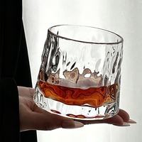 Verre à whisky en cristal épais avec logo personnalisé, verre à whisky de haute qualité pour bar, verre à liqueur