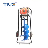 Professionnel 2.8hp / 2.3kw essence perceuse au sol outils de jardin perceuse à terre tarière 63CC
