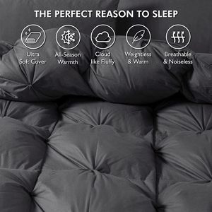 Sang Trọng 100% Cotton Bìa <span class=keywords><strong>Comforter</strong></span> <span class=keywords><strong>Set</strong></span> Cho Nữ Hoàng Kích Thước Giường Quá Khổ Độc Đáo Màu Xám Pinch Pleat Cho Nhà Hoặc Khách Sạn - Product Image 3