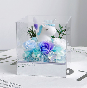 Scatola Regalo Decorativa <span class=keywords><strong>in</strong></span> Acrilico Trasparente Spessore 3-5mm, Confezione per Matrimoni, Contenitore per Ufficio con <span class=keywords><strong>Base</strong></span> Bianca, Vendita all'Ingrosso - Product Image 4