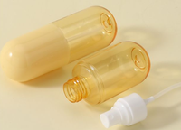 Flacon pulvérisateur en plastique PET en forme de capsule de 60 ml 100 ml Contenant rechargeable pour répulsif anti-moustiques Huile essentielle Lotion Parfum