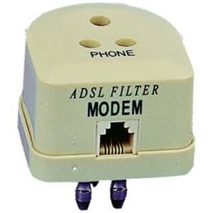 Prise/tombeau téléphonique triphasé avec filtre ADSL pour modems - Product Image 1