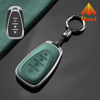Coque de protection pour clé de voiture en alliage de zinc et cuir de haute qualité GZ Domi Factory pour Chevrolet Blazer Camaro Equinox Malibu XL