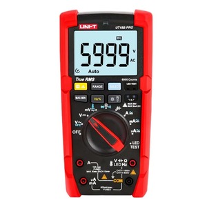 มัลติมิเตอร์ดิจิตอล Uni-t Ut18b Pro True RMS วัดแรงดันไฟฟ้ากระแสสลับ แอมป์มิเตอร์ 1000V 10A ความจุ 6mf ความถี่ 1MHz ระบบ Auto Range - Product Image 1