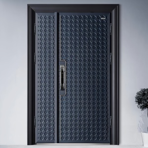 Serrure intelligente de porte d'entrée de sécurité d'entrée de maison moderne personnalisée avec caméra porte pivotante en aluminium porte d'entrée en aluminium - Product Image 5