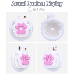 Jaula de Castidad Masculina de Resina, Estilo BDSM, Producto de Restricción Masculina Compatible con Catéteres, con Llave, para Mayores de 18 Años - Product Image 2