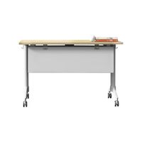 Chaise de bureau scolaire moderne convertible, extensible, pliable, en bois, pour salle de classe, avec roulettes verrouillables mobiles