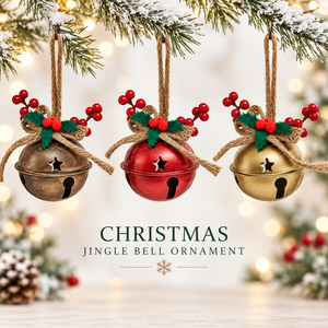 Dekorasi Pohon Natal, Hiasan Pesta Liburan, Hiasan Rustic Berry Bow, Hiasan Rumah Musim Natal, Gantungan Lonceng Natal, Ornamen Grosir - Product Image 1