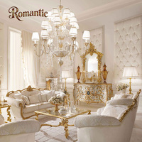 Nouveau canapé de salon de style classique français, ensemble de canapés de luxe de haute qualité, personnalisé en bois massif doré, canapé de luxe pour appartement et villa