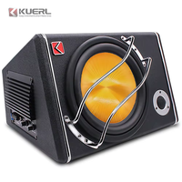 Caisse de subwoofer audio active haute performance pour voiture, subwoofer portable de 10 pouces en forme de trapèze pour voiture