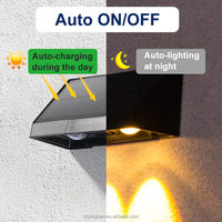 Lámpara Solar de Pared para Exteriores, Decorativa, con Montaje en Pared, IP65 Impermeable, Luces LED Solares para Jardín