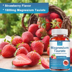 Soporte para la salud cardiovascular Magnesio taurina Gummies 60PCs OEM ODM Etiqueta privada Suplemento alimenticio