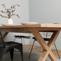 Table à manger convertible traditionnelle en chêne massif OEM, forme octogonale, utilisation hôtelière, durable, extensible, mobilier pour la maison