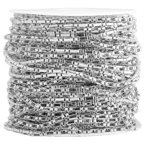 18k Gold Stainless Steel <b>Box</b> Chain 2.5mm 3.0mm 3.5mm For <b>Bracelet</b> Making Jewelry Findings Rectangle Shape Plated - Product Image 5