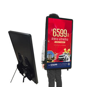 Venta caliente programable pantalla LED mochila marco de aluminio ligero <span class=keywords><strong>cartelera</strong></span> Digital uso al aire libre fácil de llevar forma rectangular - Product Image 2