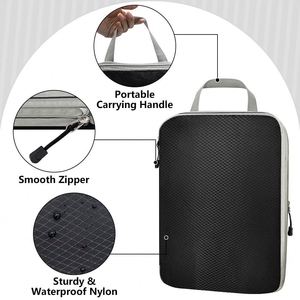 Organizador de equipaje ideal para viajes, nailon resistente e impermeable con cremallera suave y asa portátil - Product Image 3