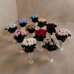 Recién llegado, decoración de flores para siempre, ramo de Venus, 7 Uds., infinito eterno, flor en jarrón, tallo largo, rosas preservadas inmortales - Product Image 6