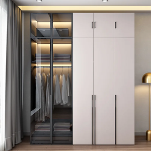 Armario Moderno de Diseño Nuevo 2026, Armario Minimalista Blanco Puro con Almacenamiento Inteligente, Mueble de Dormitorio de MDF - Product Image 2