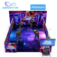 Parc à thème VR 4 joueurs Réalité virtuelle FPS Jeu de tir VR Machine multijoueur 9D Zombie Space Walk avec casque Vive
