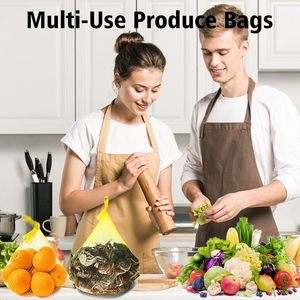 Huamaohengchun 100 Bolsas de Malla de LDPE Reutilizables y Duraderas de 24'' para Cocinar Mariscos (Cangrejo/Almeja/Cangrejo de Río), Cebolla/Patata/Vegetales - Product Image 3