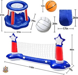 Grand <span class=keywords><strong>filet</strong></span> de <span class=keywords><strong>volley</strong></span>-ball gonflable pour <span class=keywords><strong>piscine</strong></span> et panier de basket-ball, jouets aquatiques pour <span class=keywords><strong>piscine</strong></span>, fournitures de fête flottantes pour adultes et enfants - Product Image 4