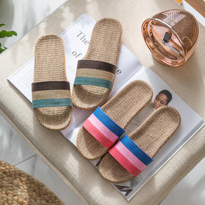 Sandalias de Verano para el Hogar, de Suela Gruesa, Tejidas <span class=keywords><strong>en</strong></span> Mimbre, Transpirables, Antideslizantes, Absorbentes del Sudor, con Bloques de Color, para Hombre y Mujer - Product Image 2