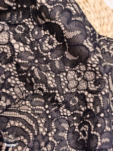 Eco-friendly Plain <strong>Cord</strong> Dry Lace Fabric for <strong>Women</strong> Dress Sew <strong>Black</strong> Nude Custom Lace Bonded Fabric Corded Bonding Lace Fabric - Product Image 6