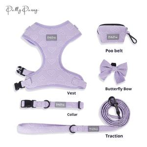 Personalisierte klassische Hundeweste in Wunschfarbe mit individuellem LOGO, verstellbares Haustierhalsband- und Leinen-Set, passend zu Kotbeutel und Fliege - Product Image 4