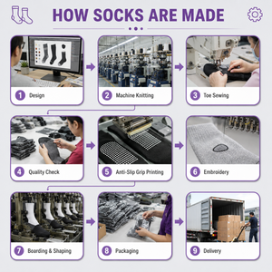 Chaussettes de sport montantes pour hommes, tricotées, avec coussin épais personnalisé et logo brodé motif dessin animé, pour la fabrication ODM, Noir Blanc - Product Image 2