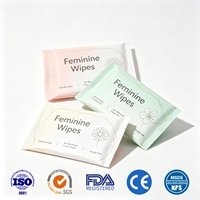 Lingettes intimes féminines jetables à usage unique, en tissu non tissé doux, hypoallergéniques, pour soins personnels quotidiens des femmes