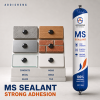 Sealant Polimer MS Tahan UV, Kristal Jernih, Dapat Dicat, Perekat Hibrida untuk Pemasangan Kaca Dinding Tirai dan Balustrade