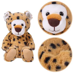 Cute Soft Safari Animal Baby Toys Custom Stuffed Animals Plush Toys Lion Tiger Leopard