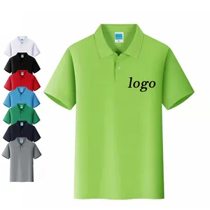 गर्मियों के कपड़ों 2023 आकस्मिक खेल पुरुषों पोलो टी शर्ट 100 पॉलिएस्टर कपास लोगो कढ़ाई के साथ फिट गोल्फ पुरुषों की पोलो शर्ट