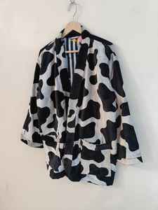 Robe kimono en velours pour femmes, imprimé jungle animal, col en V, manches longues, longueur totale, hiver, luxe, décontracté, classique, tendance - Product Image 3