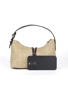 Sac à main en paille tressée décontracté pour les vacances à la plage, nouveau style transfrontalier 2026, couleur unie, polyvalent et au design unique - Product Image 3