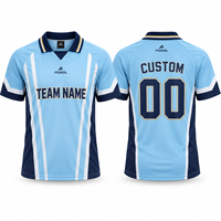 Maillot de football personnalisé bleu ciel col en V, rayures rétro, sublimation intégrale, OEM ODM, vente en gros, faible MOQ, usine USA UK