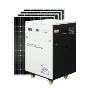 Industrieller tragbarer 48V DC Solarstrom generator 5000W 110V 220V Energie tragbar 300W Mini Solarenergie generator Preis