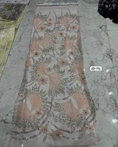 Perles de travail manuel de luxe importé ruban Net tissu Premium Designer matériel pour robes robes et collections de mode 2025 - Product Image 3