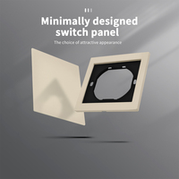 Interruptores y Enchufes de Pared WESA Ultrafinos con Botón Pulsador EU 1/2/3 Vías, Enchufe de Alimentación de 1 Vía, Combinación Libre, Diseño Moderno de Lujo