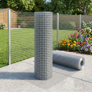 Galvanized 1"1/2" 3/4" Hole Square Welded Wire <b>Mesh</b> Rolls Stainless Steel Welded Wire Fence Yuking Brand 1mm-4mm Gauge China - Product Image 1