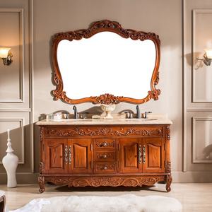 Meubles de salle de bain de style européen Ensemble de salle de bain Meubles de salle de bain en bois massif avec lavabos - Product Image 4