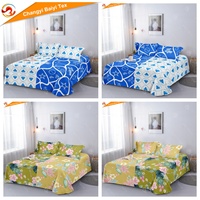 Draps de lit en gros, ensemble de draps de luxe de qualité hôtelière, linge de lit en microfibre, faible MOQ, prix d'usine, 4 pièces