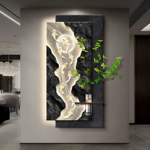 Pintura Texturizada de Diseño Abstracto Moderno con Luz LED, Cuadros Decorativos <span class=keywords><strong>3D</strong></span> para Sala de Estar - Product Image 5