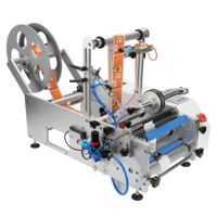 Machine d'étiquetage de bouteilles rondes semi-automatique avec conception en acier inoxydable Machine d'étiquetage