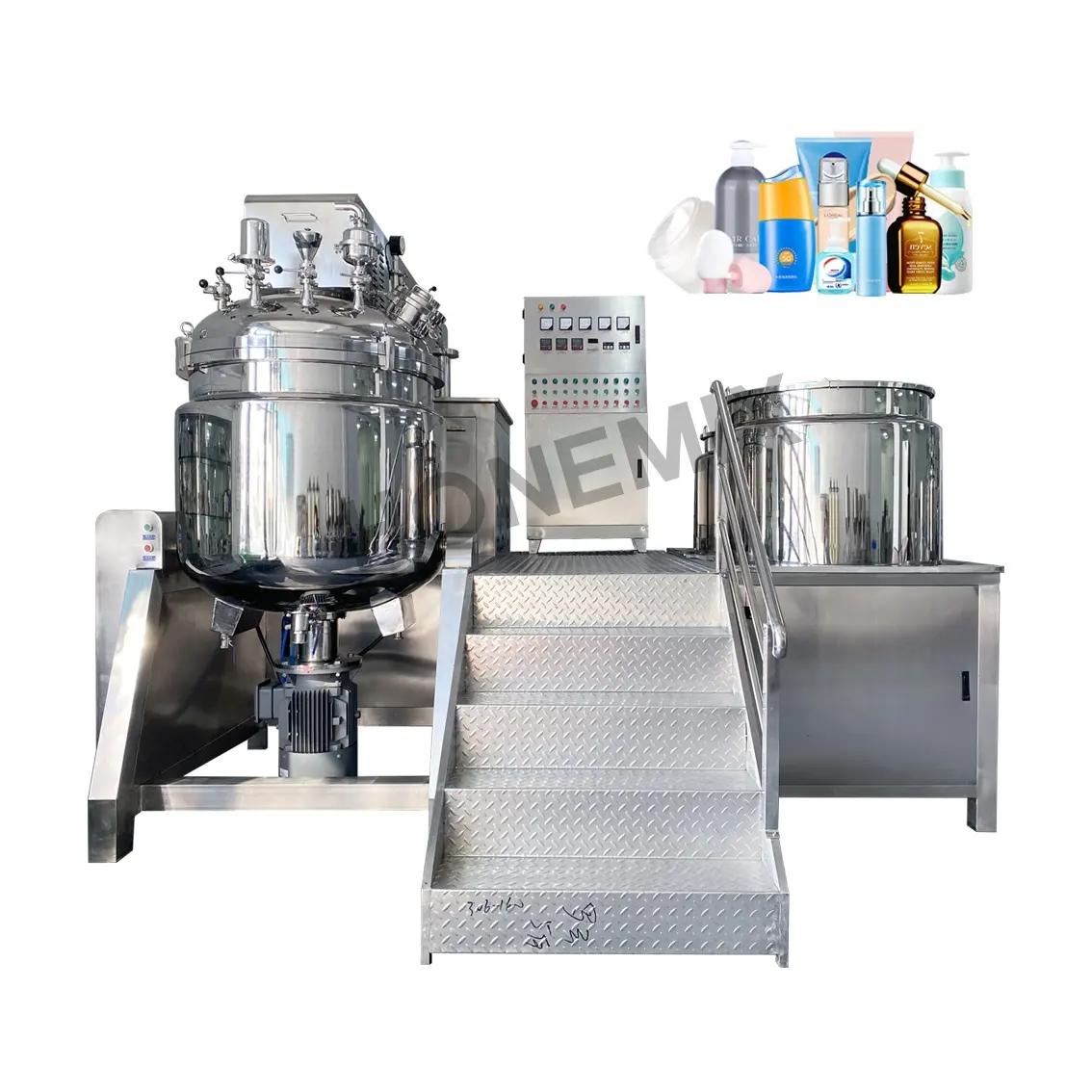 Hone Automático Big Batch Food Factory Máquina para hacer queso Mezclador al vacío Crema Mezcla Tanque Homogeneizador