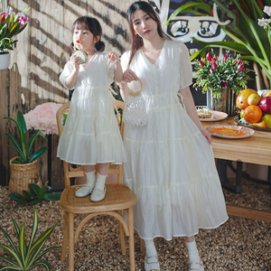 High Quality Summer Short Sleeve Custom Casual Fashion Women <strong>Dress</strong> <strong>Mother</strong> <strong>and</strong> <strong>Daughter</strong> <strong>Matching</strong> Outfits - Product Image 5